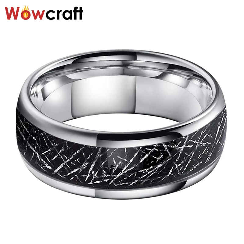 Кольцо из карбида вольфрама 8 мм для мужчин женщин обручальное кольцо с