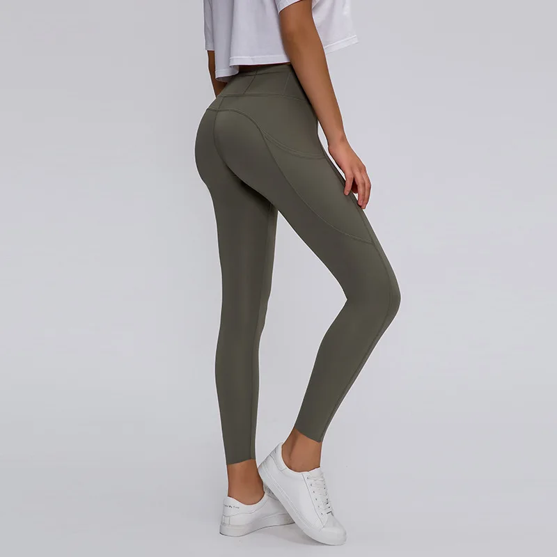 

25" Inseam WARM-UP Yoga Leggings with Side Pockets Women Stretchy Yoga Pants Soft Gym Leggings Compression Leggings