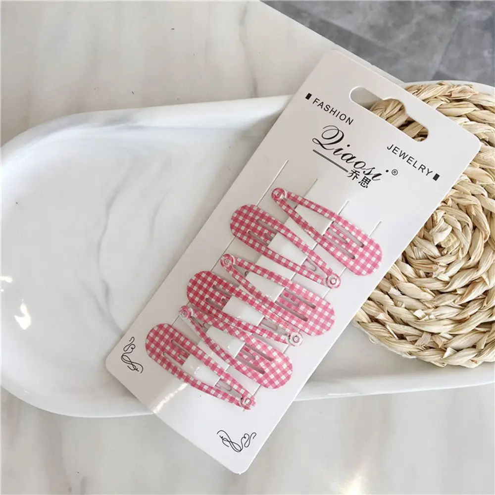 Заколки для волос в розовую сетку 6 шт./компл. металлические детские заколки