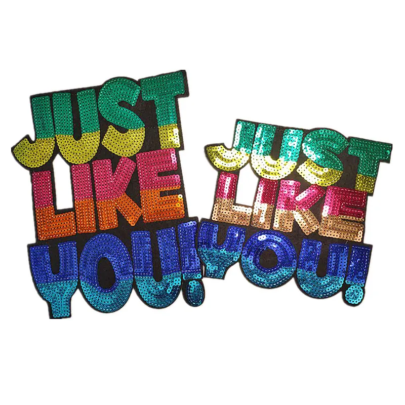 Женская футболка с блестящими вставками 27 см как и вы! Deal ним нашивки для одежды