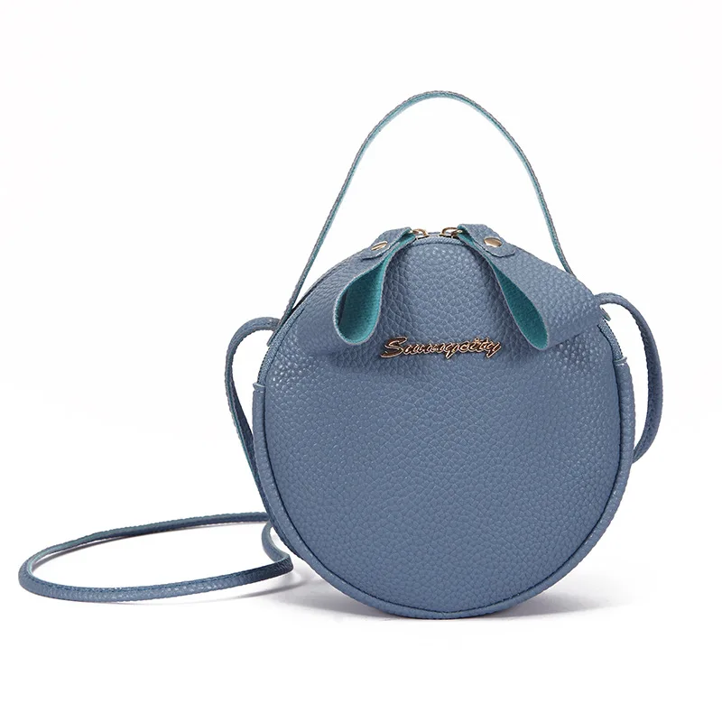

Mini Bag 2020 New Pu Leather Small Round Bag Messenger Bag Women Handbag Shoulder Ladies Mobile Phone Bag