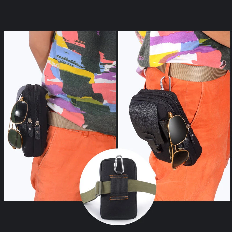 Трехслойная тактическая сумка для телефона Molle поясная в стиле милитари