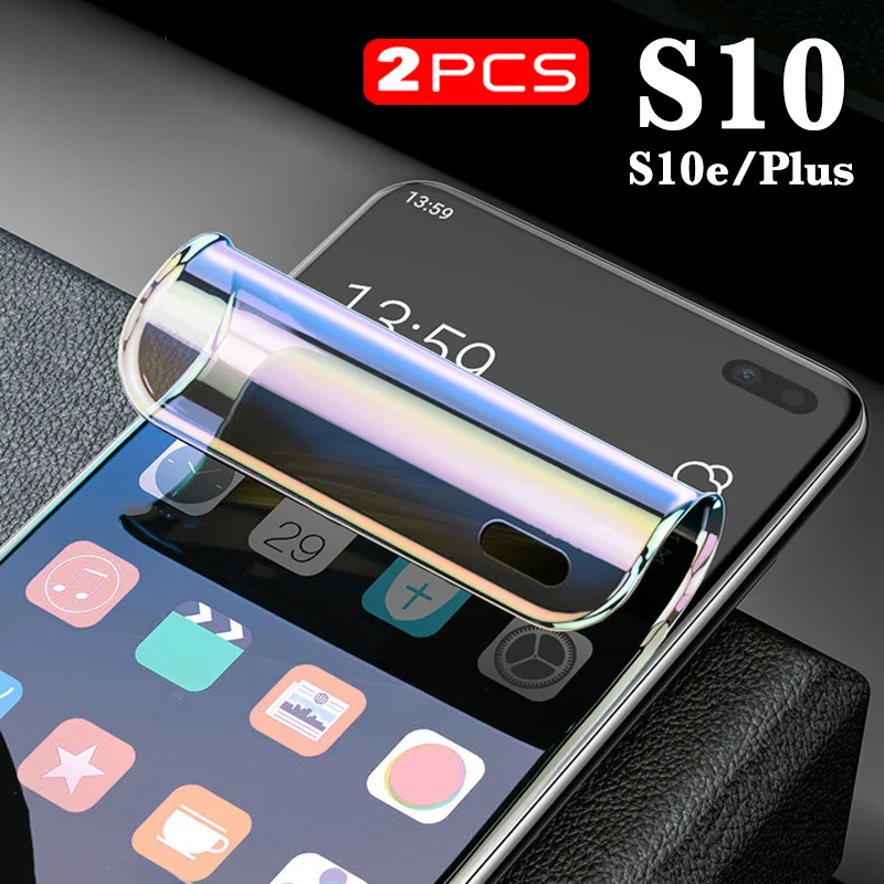 2 шт. мягких защитных пленок для экрана s10 plus для чехла Samsung Galaxy s10plus стекло гидрогель sg gs s 10 s10e 10e e пленка 10s samsungs10 plu on.