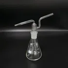 Треугольная бутылка для промывки газа, объем 200 мл, коническая плоская фляга для заземления рта, бутылка для промывки газа с отметкой клеща, кальян кальяна