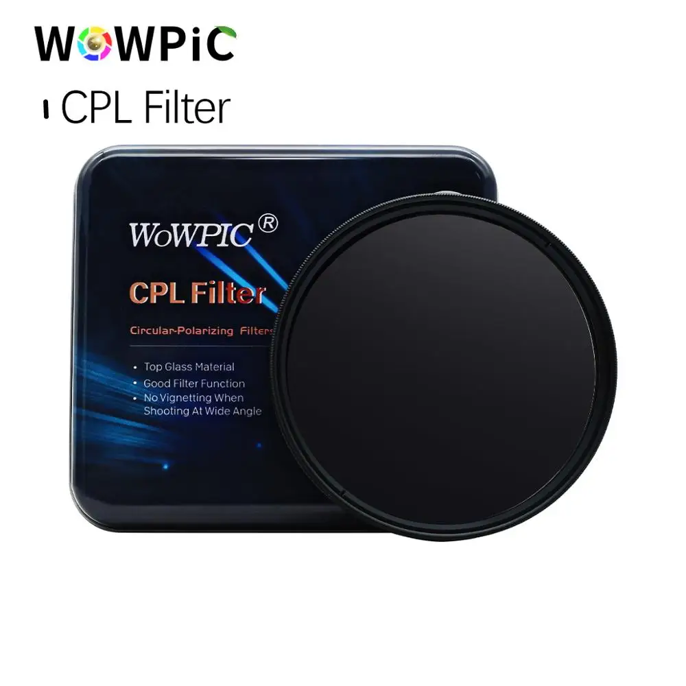 Поляризационный фильтр WOWPIC CPL 49 52 мм 55 58 62 67 72 77 82 объектив Filtre фото для Canon Nikon Sony