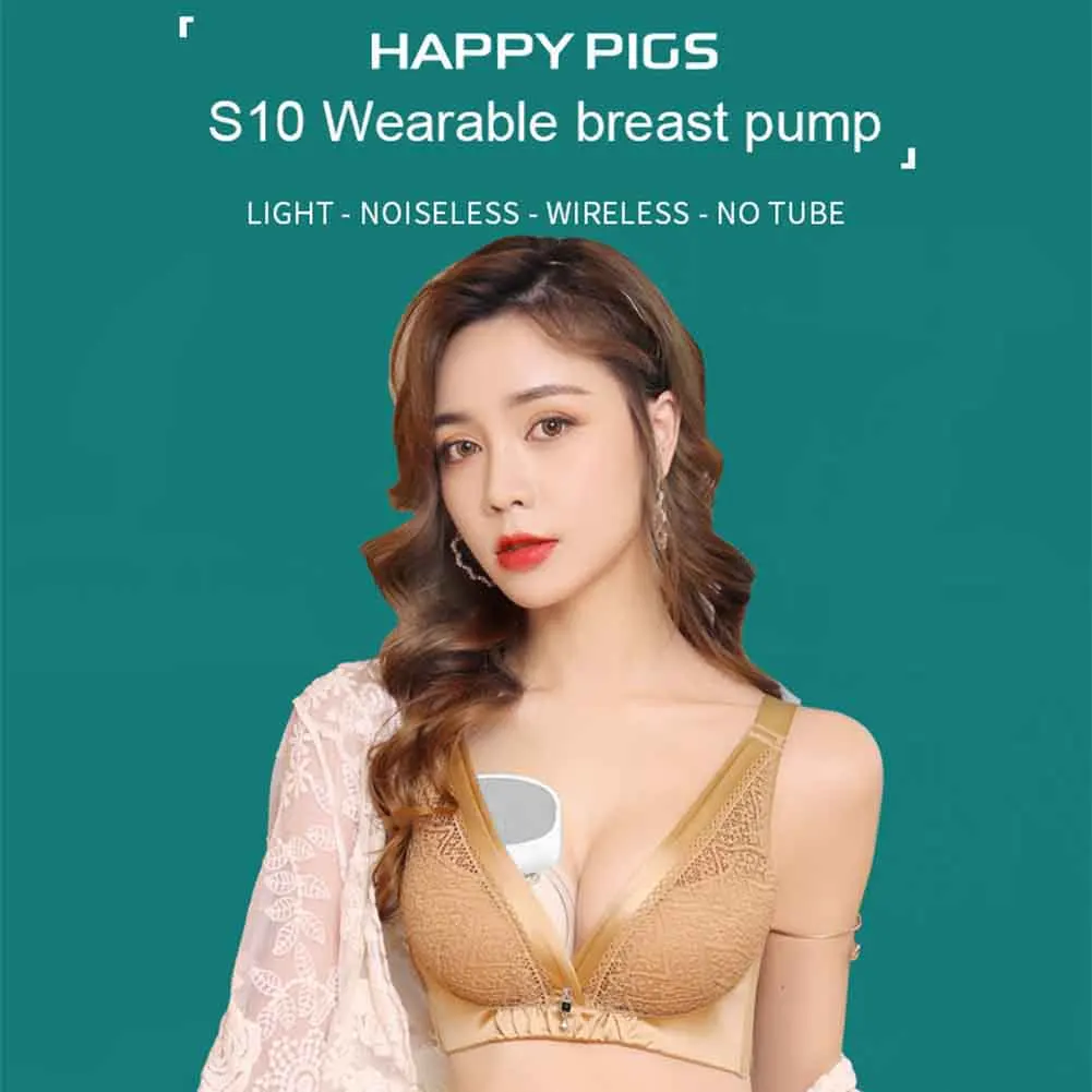 Extractor de leche el&eacute;ctrico port&aacute;til, dispositivo inteligente recargable por USB, silencioso, manos libres, autom&aacute;tico-2