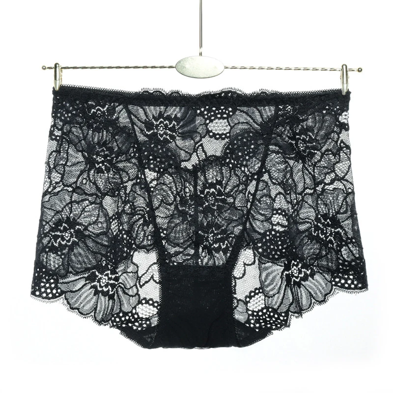 Женское сексуальное нижнее белье трусики с цветочным кружевом и эластичной