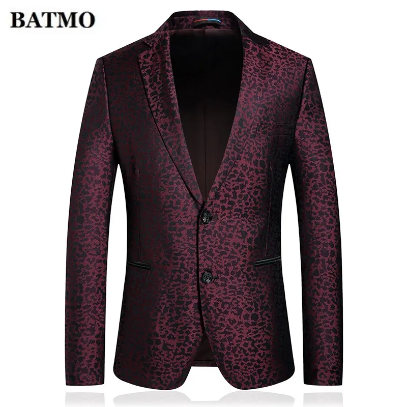 

Batmo 2019, Новое поступление, осенний мужской повседневный Блейзер высокого качества, модный однобортный пиджак с принтом, блейзер для мужчин, ...