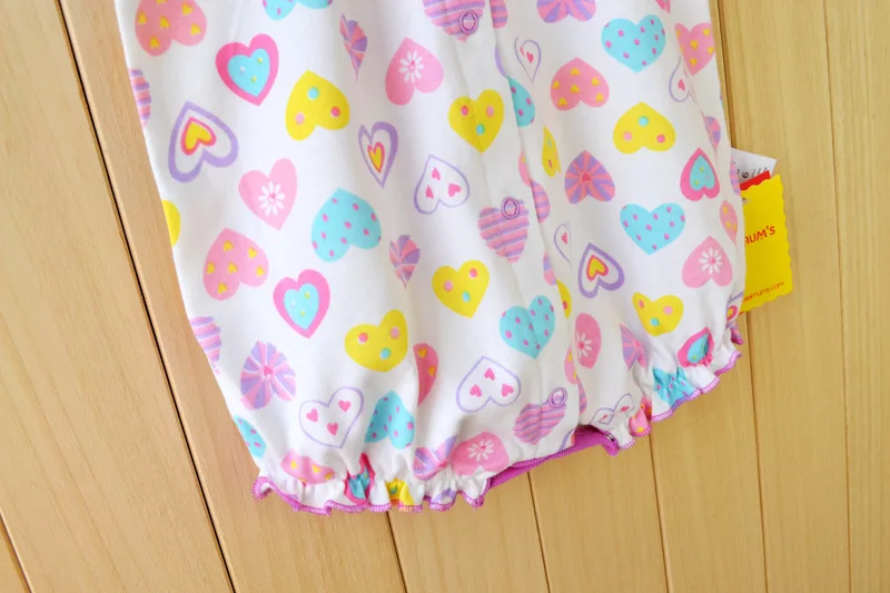 Комбинезоны для маленьких девочек Детские комбинезоны с короткими рукавами и