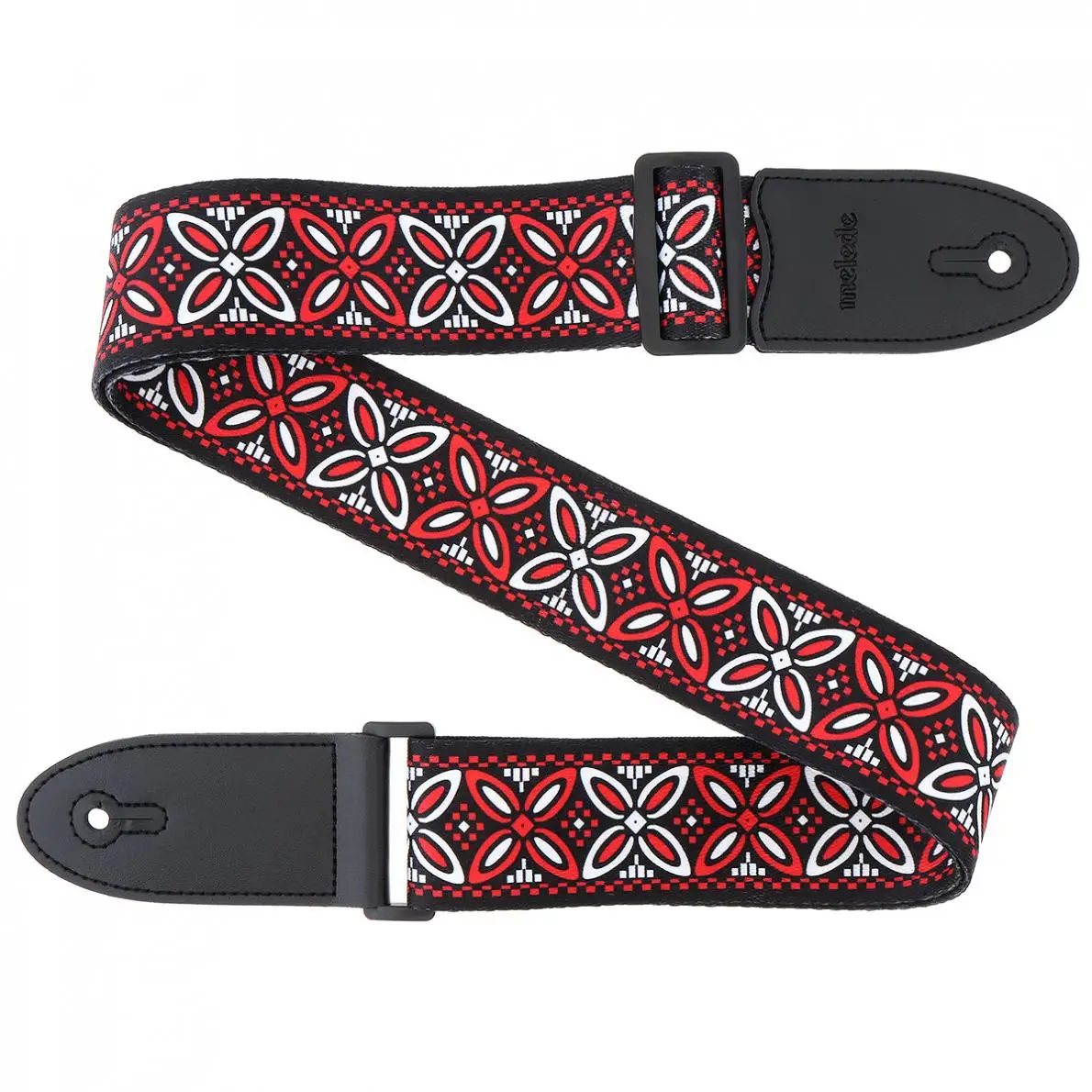 

Adjustable Printing Flower Guitar Strap with National Style for Acoustic Electric Bass Guitar