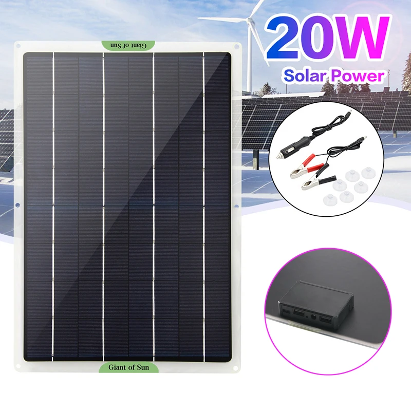 Зарядное устройство для солнечной панели 20 Вт два USB-порта | Обустройство дома