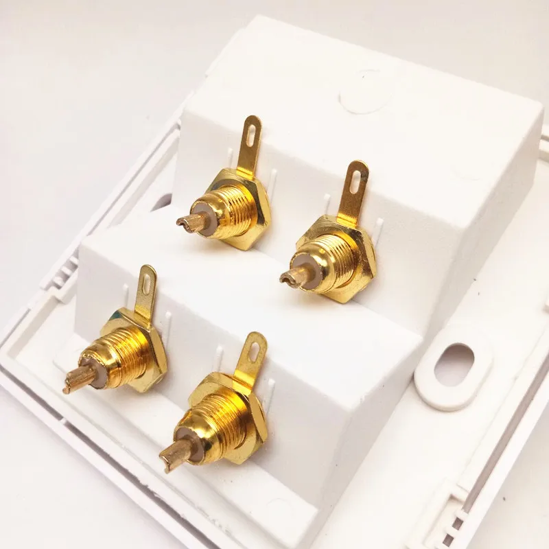 Шкатулка-коннектор snake RCA с креплением на панели четырехсторонняя аудиосвязь