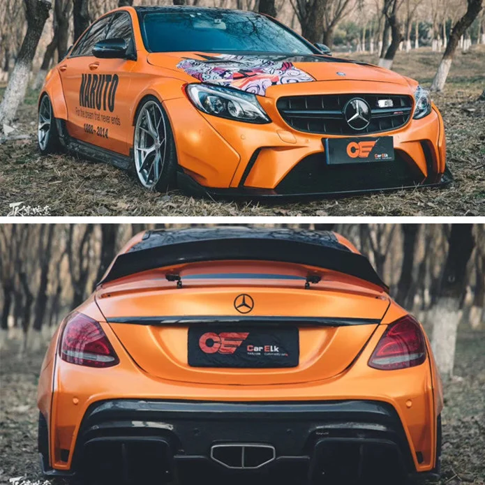 

Applicable to W205 Mercedes Benz C-class Refitted Wide Body Enveloping C200 Front Rear Bar Side Skirt Tail Aircraft Cover