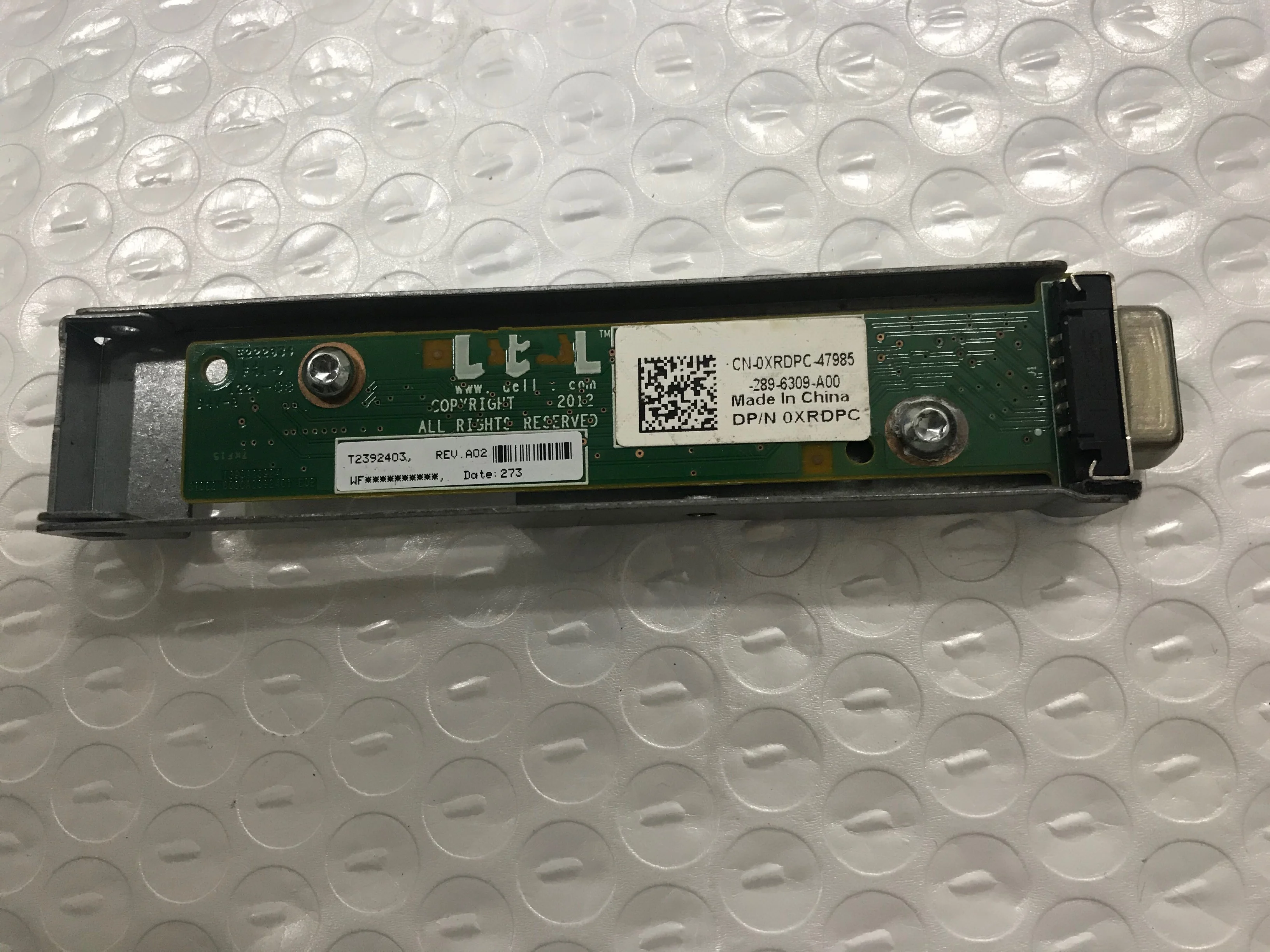 Для Dell PowerEdge R620 сервера спереди VGA Женский печатная плата XRDPC 0XRDPC|Компьютерные