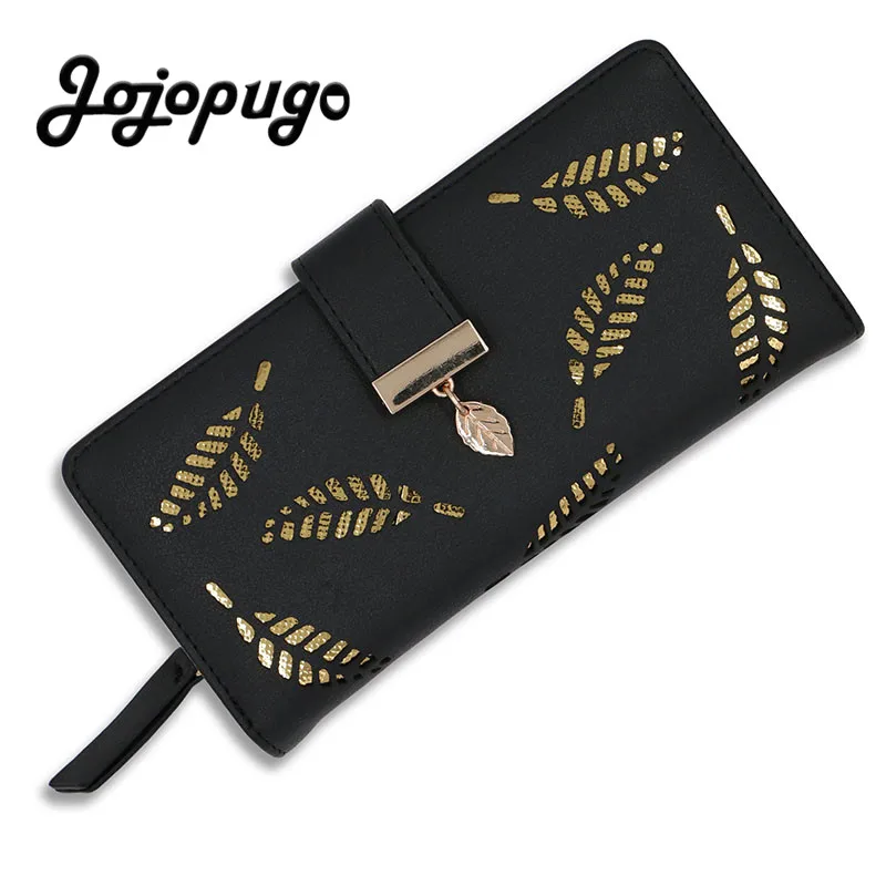 Роскошные модные золотые листья для женщин Длинный кошелек с открытыми плечами