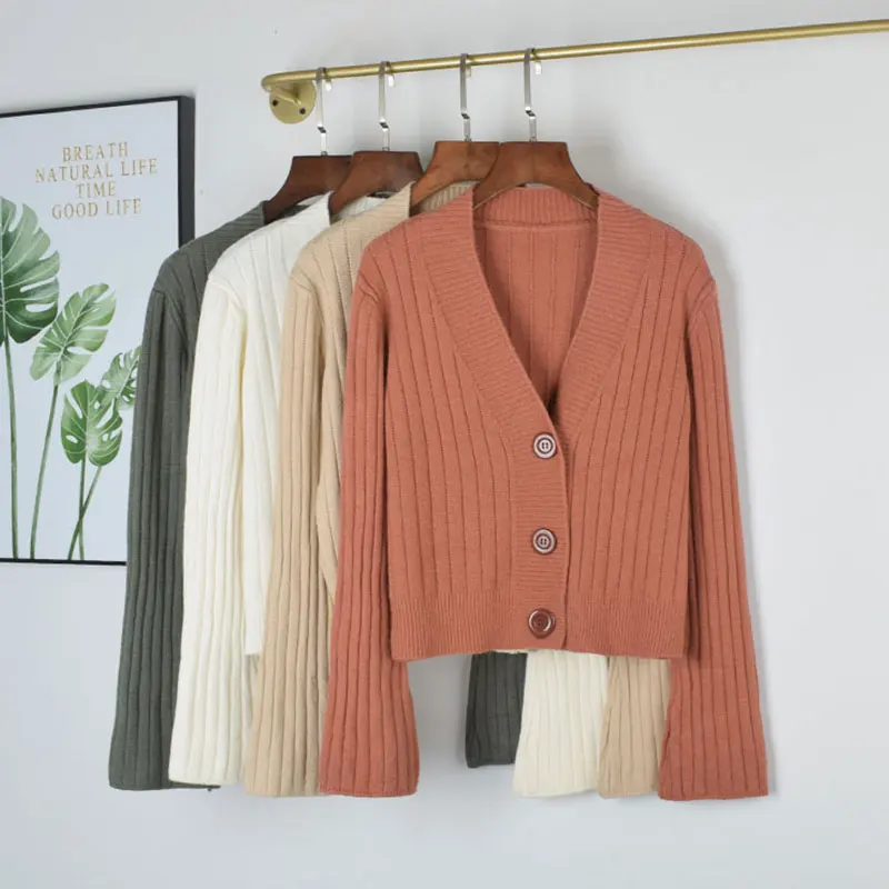 

Autumn Winter Cardigan Sweater Woman Sweaters Korean Fashion Long Sleeve Top Single Breasted Sweater Women's Clothing 2021
