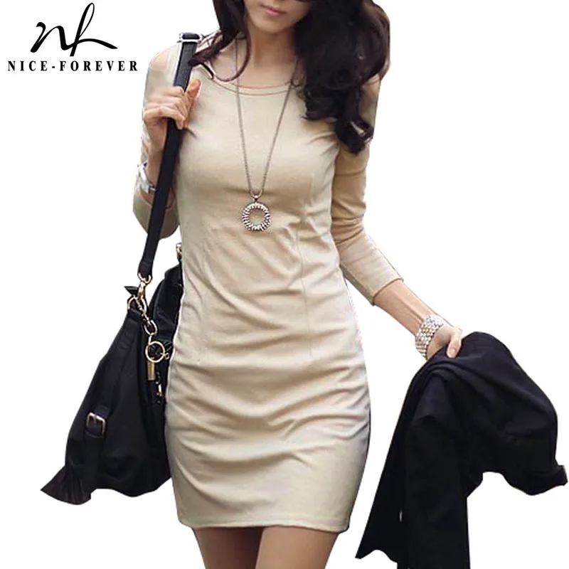Женское облегающее платье Nice forever однотонное с открытыми плечами модель