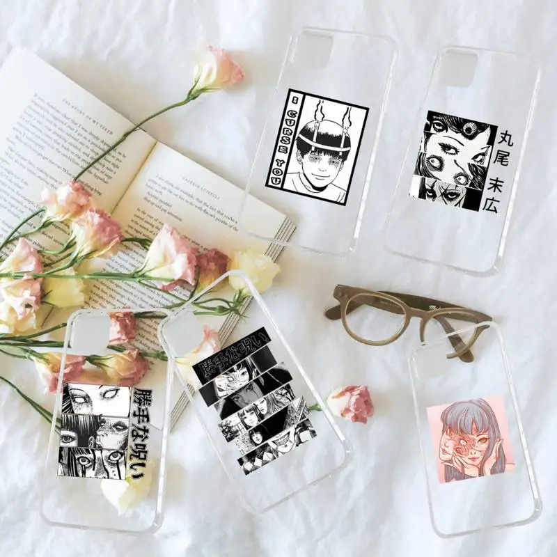 

junji ito horror comics Phone Case Transparent soft For iphone 12 11 13 7 8 6 s plus x xs xr pro max mini