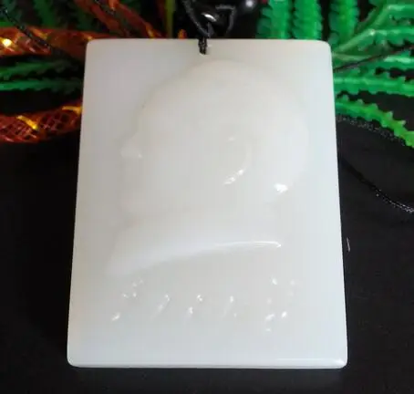 808&gt Подвеска белый камень бренд квадратный портрет руководителя Мао | Украшения