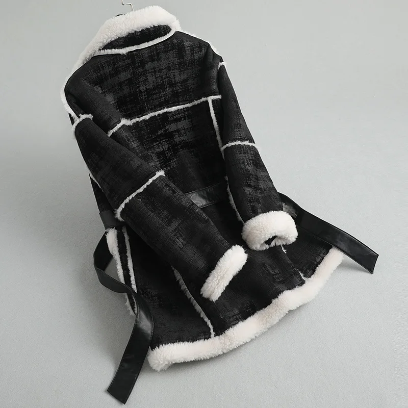 Зимняя женская куртка пальто с натуральным мехом Женская винтажная Толстая