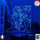 Светодиодный светильник с аниме Tian Guan Ci Fu для спальни, Декор, ночник, подарок на день рождения, 3d светильник BL манга TGCF для комнаты, небесный официальный светильник Blessin