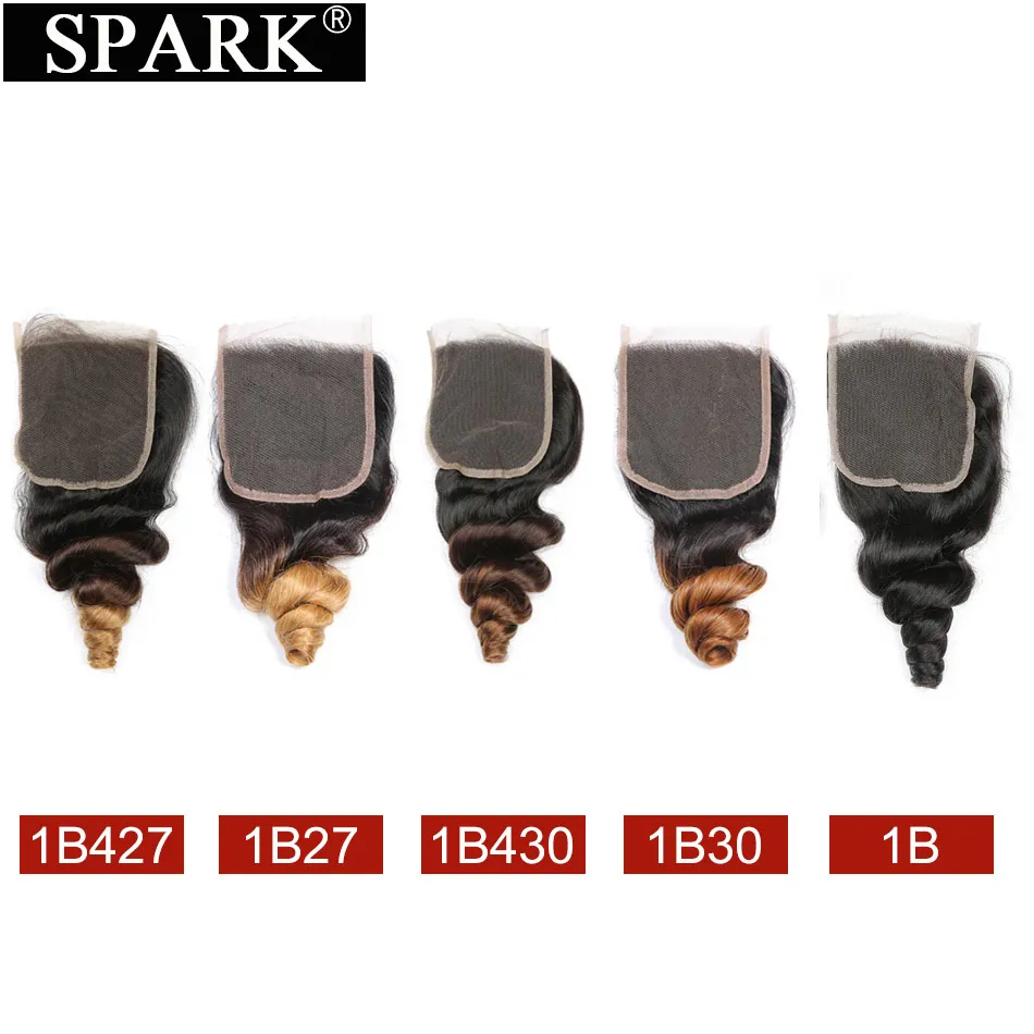 Spark Ombre бразильские свободные волнистые человеческие волосы на шнуровке 8-22 дюйма 1B/30& 1B/27 цветов remy волосы для наращивания пряди