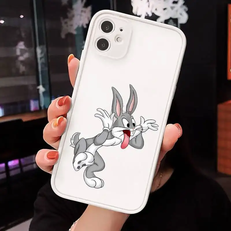

Bugs Bunny cartoon rabbit Phone Cases matte transparent For iphone 7 8 11 12 plus mini x xs xr pro max cover
