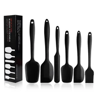 6 piece silicone spatula set non stick heat resistant spatulas turner for cooking baking mixing baking tools