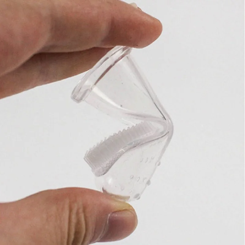 Супер мягкая надеваемая на палец зубная щетка для домашних животных собака Кот