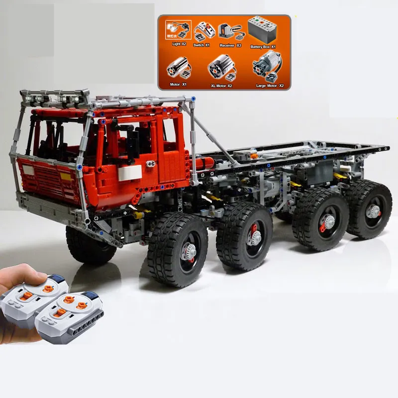 H& HXY 23012, 2839 шт., настоящая техническая серия, эвакуатор Arakawa Moc Tatra 813, развивающие строительные блоки, кирпичи, игрушки