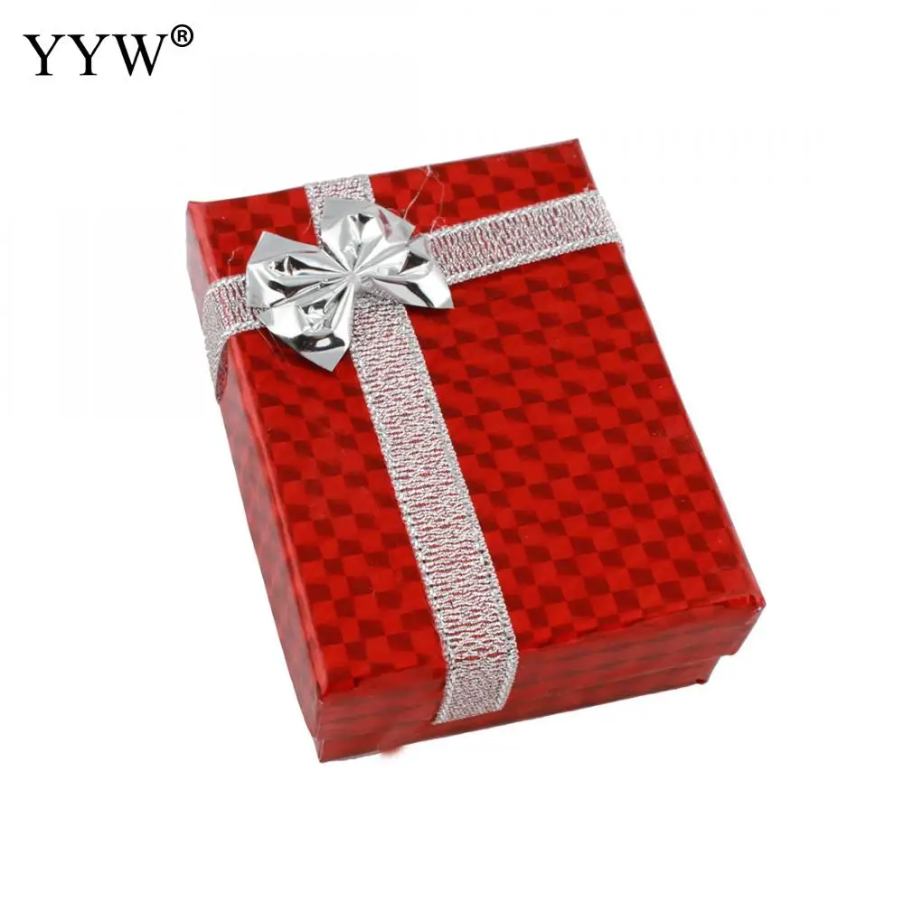 

1pc 60x85x30mm 2020 New Jewelry Gift Box Case Jewelry Box Creative Gift Boxes With Sparkle Ribbon Knot Rectangle Christmas Gift