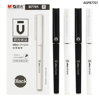 mg agpb7701gel pen 12 pens 0 5mm black full syringe pen office sign pen student writing pen study stationery 12 pens