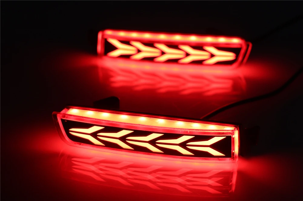 Автомобильная проблесковая 2 шт. светодиодных ламп с отражателем задний фонарь