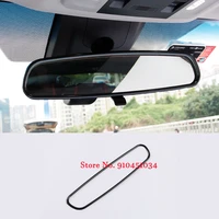 for toyota camry 2018 2019 stainless steel car styling inner trim rearview mirror frame decoration cover sticker accessories