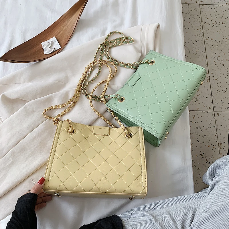 

Chain PU Small Leather Crossbody Bags For Women 2021 Shoulder Handbags Female Travel Fashion Cross Body Bag Hand Bag