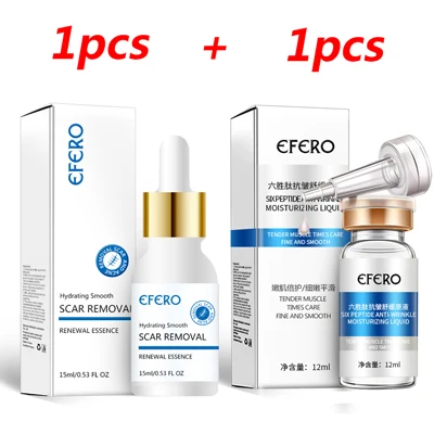 style E-2 bottle EFERO, сыворотка для лица с удалением акне, отбеливающий крем для лица, увлажняющий крем, против старения, черная точка, лечение акне, сыворотка, 1/2 бутылка - Вес нетто: style E-2 bottle