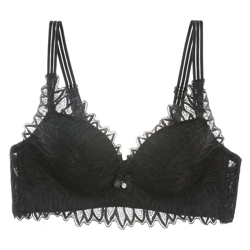 

Summer Underwear Women Without Steel Ring Thin Gather Adjustment of Anti-drop Bra Plus Size Bra Push Up