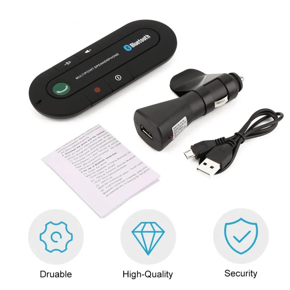 Многоточечный громкоговоритель 4 1 + EDR Draadloze Bluetooth Handsfree Car Kit MP3 Muziekspeler voor IPhone Android