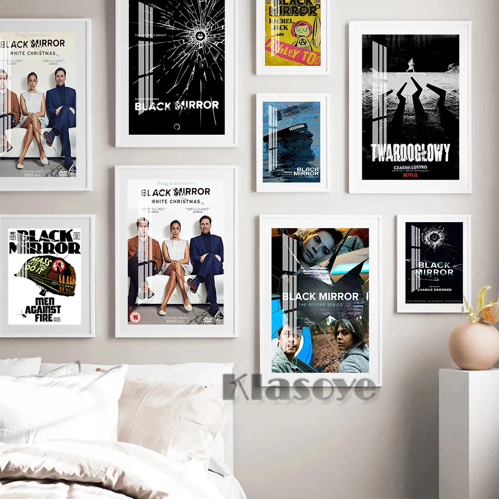 

Black Mirror Dark Irony Science Fiction TV Series Poster Living Room Wall Picture Prints Wall Art Canvas Painting Home Decor