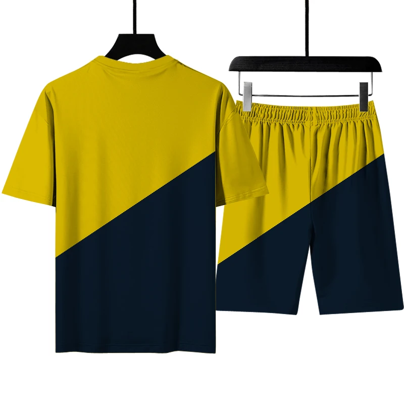 

Camiseta Y Pantalones Cortos Para Hombre, Traje Informal De Dos Piezas, Ropa Deportiva Para Gimnasio, Novedad De Verano 2021
