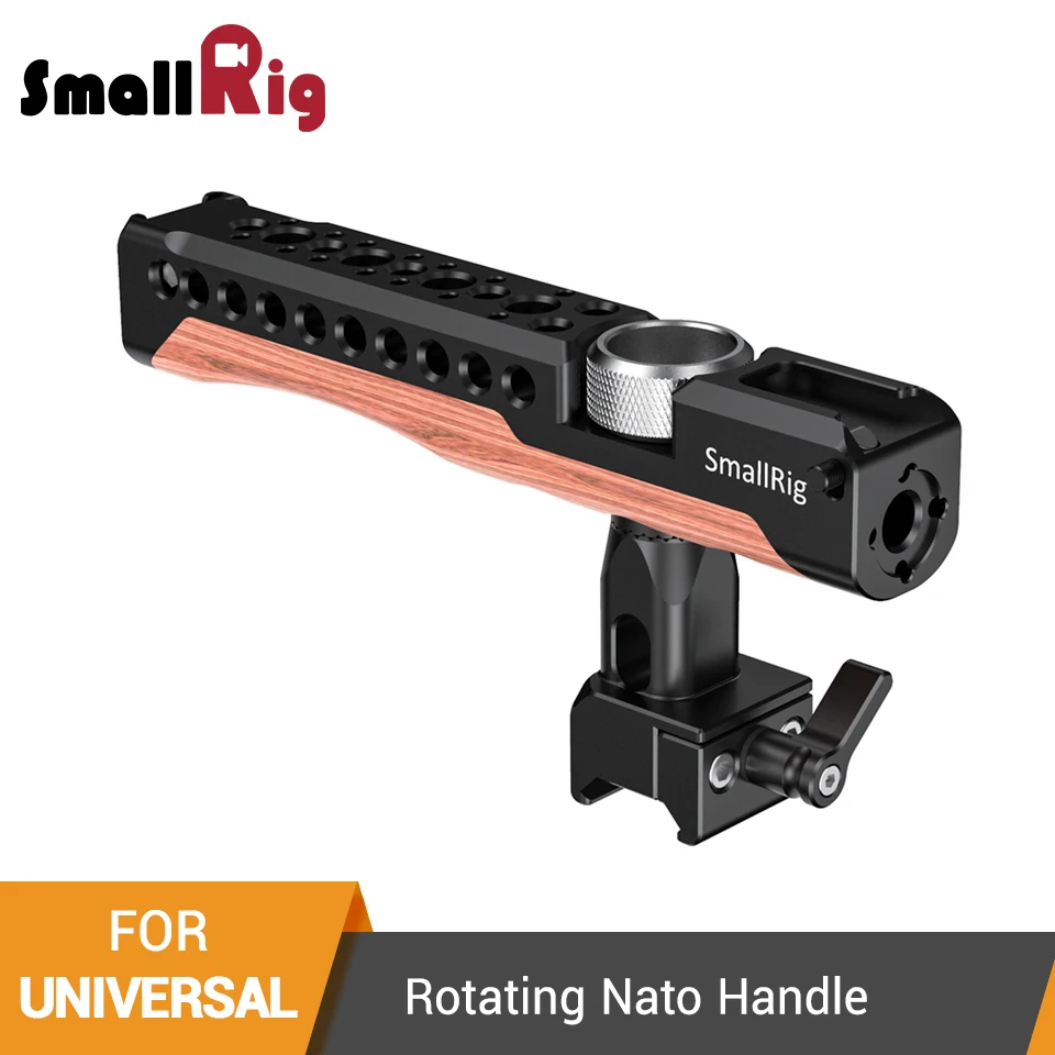 SmallRig 360 градусов вращающаяся Зажимная рукоятка Nato с холодным башмаком для клетки или аксессуаров с совместимой с NATO Rail-2362