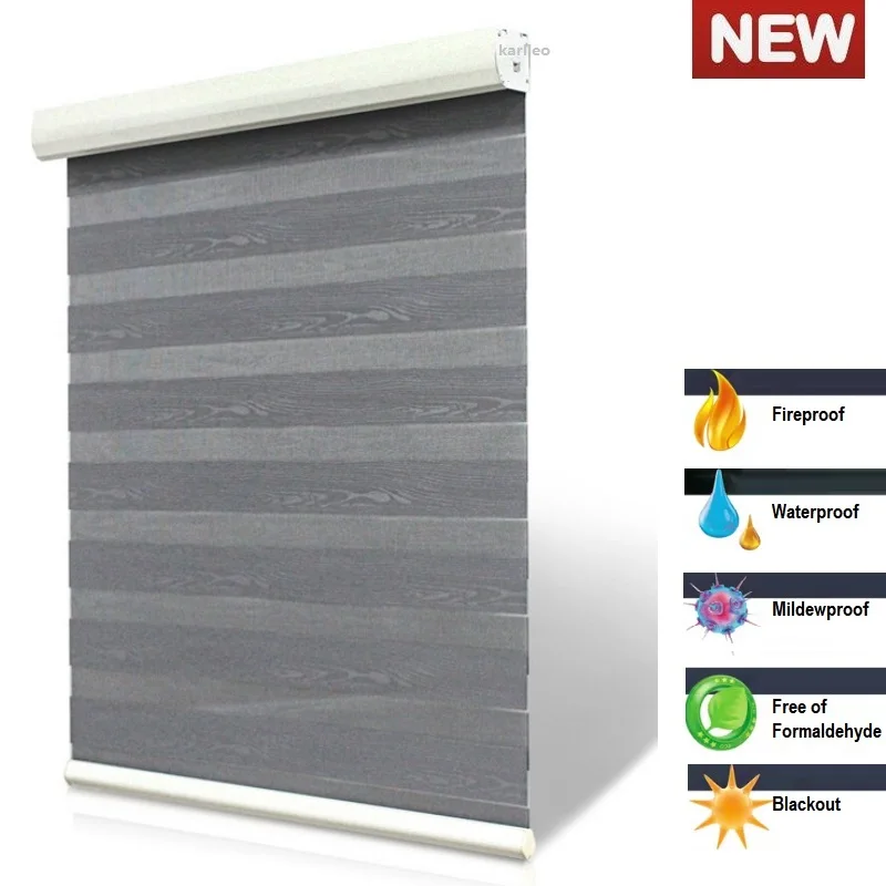 Высококачественные полосатые роликовые шторы двойные жалюзи сделанные на заказ