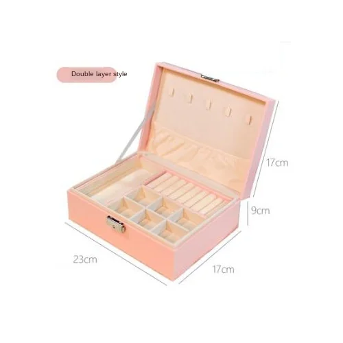 

2020 Jewelry Makeup Organizers Women Portable Travel Cosmetic Lipstick Collection Box Necklaces Earrings Display Accessories