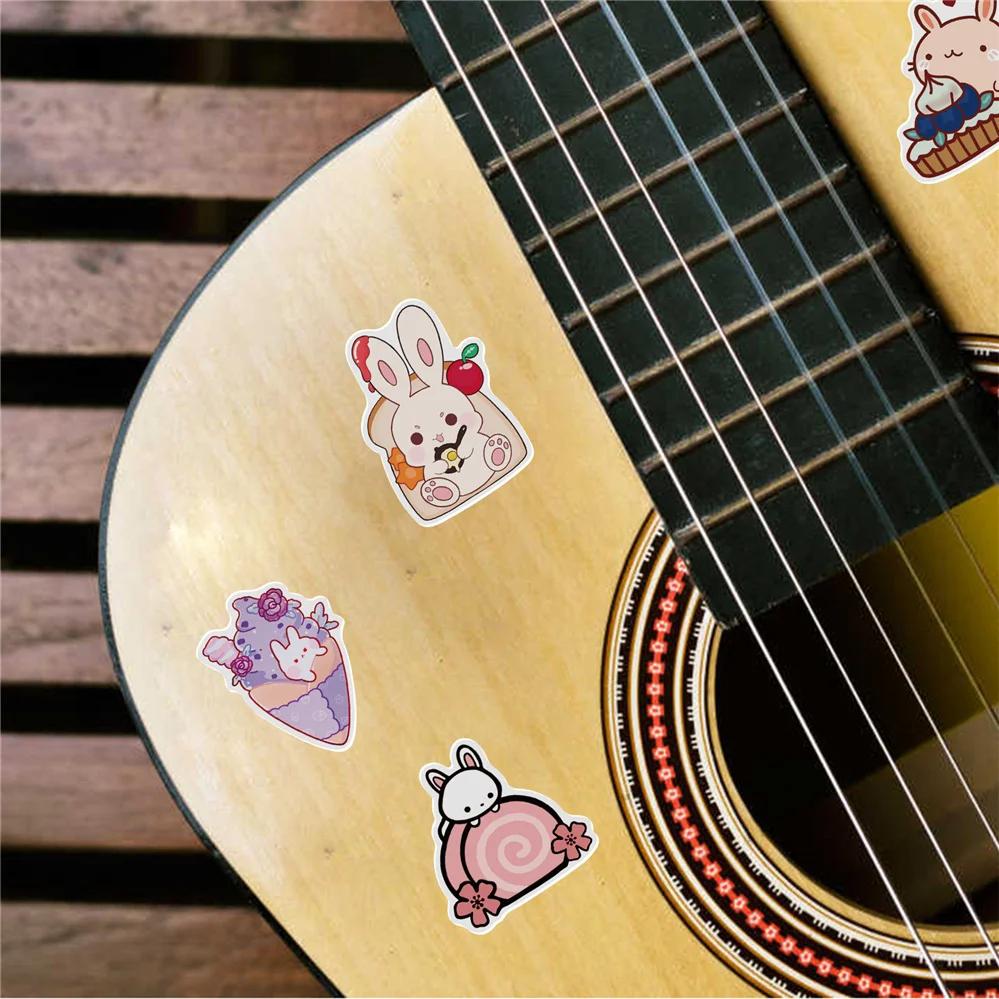 

10/30/50CPS Pink Dessert Rabbit Cake Ice Cream Sticker Notebook Scooter Guitar Graffiti Decoration Toy Wholesale