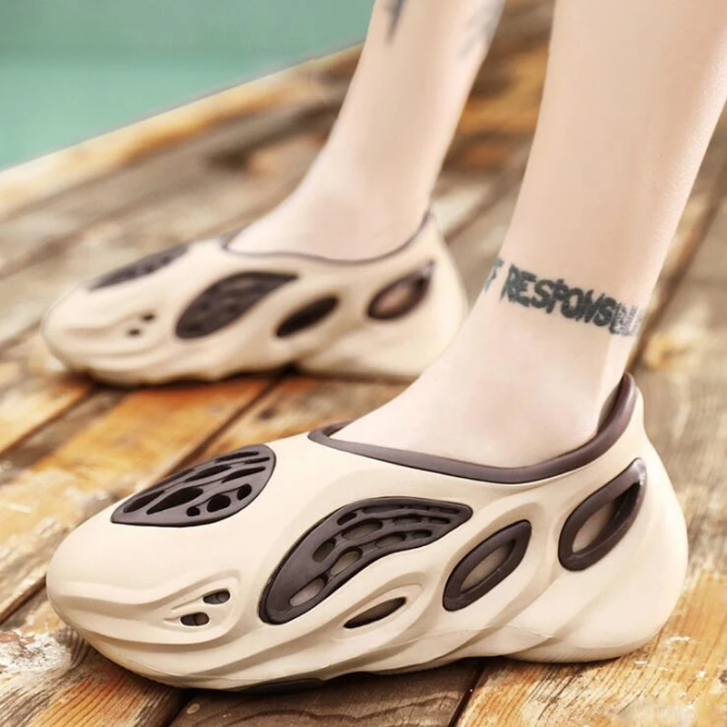 

Summer Outdoor Leisure Rubber Sandals 2021 Men's Non-Slip Wrapping Sports Fashion Platform Sandals With Holes In Beach Shoes
