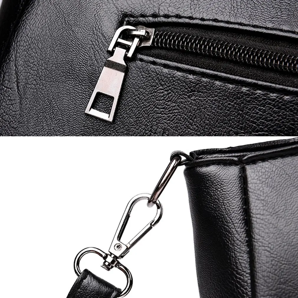 

All-match Casual Ladies Shoulder Bag Messenger Bag Soft Leather Backpack Fashion Solid Color Bag Adjustable Bag Strap