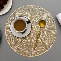 heat insulation hollow placemats table decoration mats western placemats ins home dining mats round firework placemats