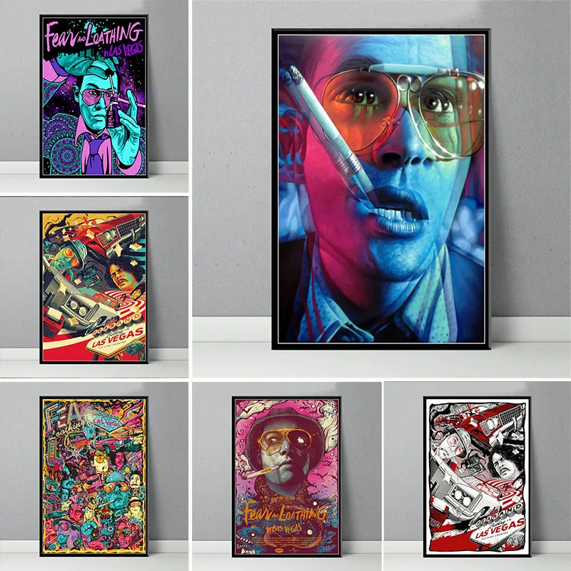 

Abstract Hot Fear and Loathing In Las Vegas Classic Movie Posters and Prints Canvas Painting Wall Art Pictures Home Decoration