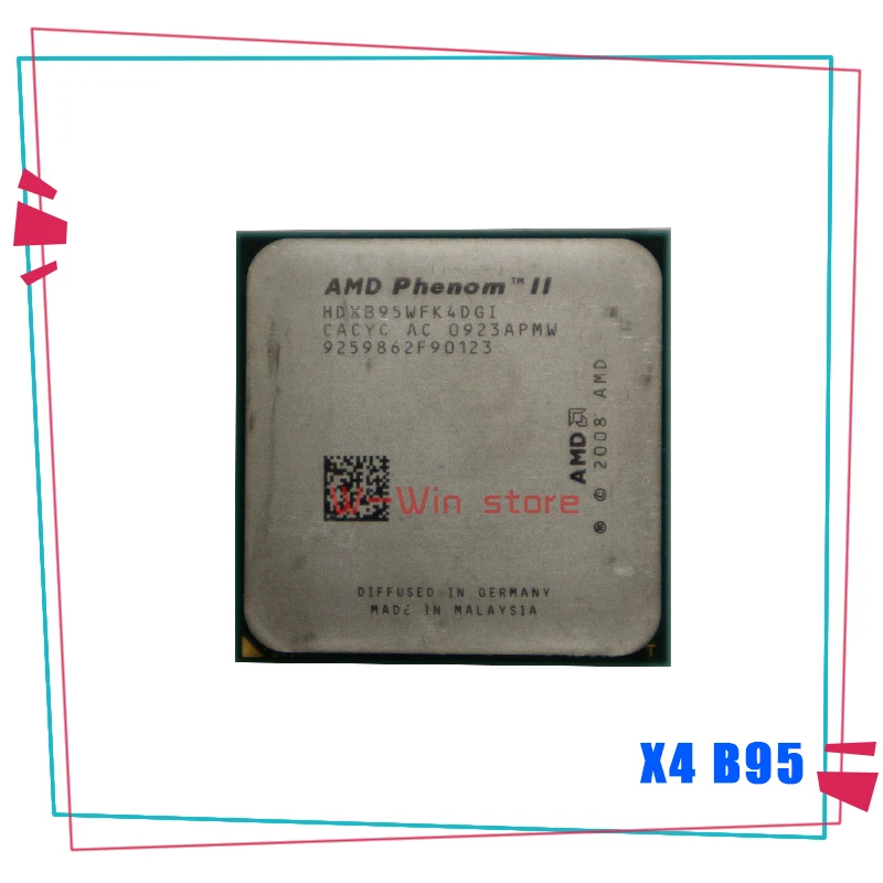 Процессор AMD Phenom II X4 B95/HDXB95WFK4DGM/HDXB95WFK4DGI 938Pin/3 0 ГГц/6 Мб L3/95 Вт Разъем AM3|Процессоры| |