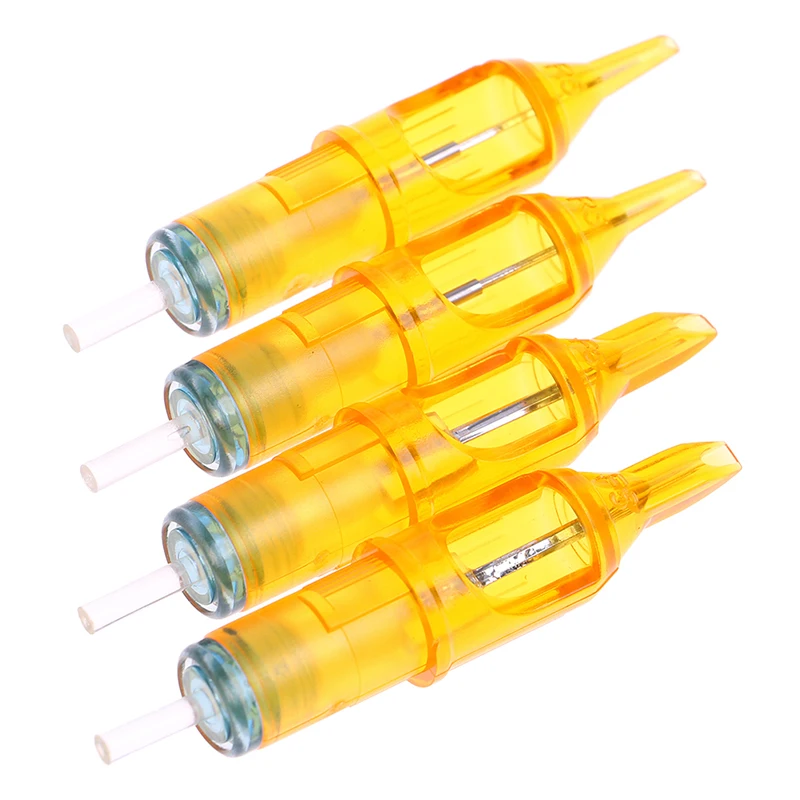 

5 Pcs Yellow Dragonfly One Needle Disposable Semi-Permanent Eyebrow Tattoo Needle RL/RS/M1/RM